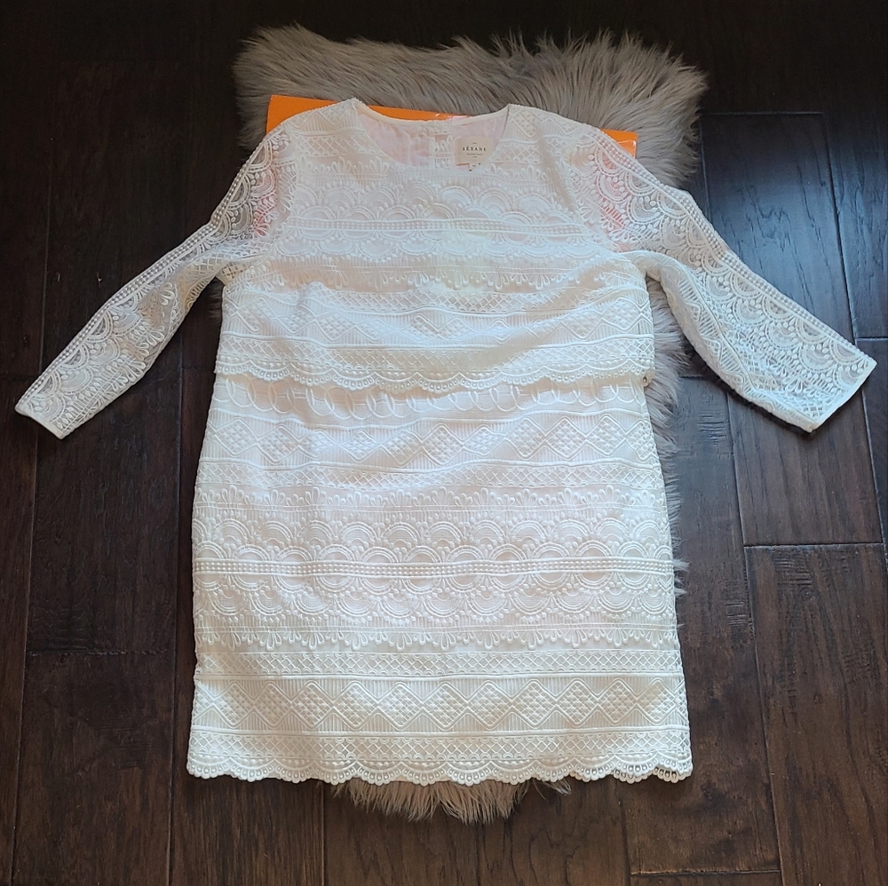 Nwt! Sezane Leane dress white - Picture 6 of 11